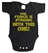 The force is strong with this one funny baby boy/girl babygrow vest ~