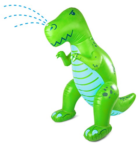 BigMouth Inc. Ginormous Inflatable Green Dinosaur Yard Summer Sprinkler, Stands Over 6 Feet Tall, Perfect for Summer Fun