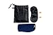 FMAB, Inflatable Pillow for Head and Neck, Washable Portable Air Travel Set with Ear Plugs, Eye Mask and Drawstring Bag, Larger, Blue