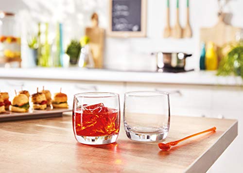 Set of 16 Drinking Glasses, Heavy Base Durable Glass Cups - 8 Highball Glasses (17 oz) and 8 Rocks Glasses (14 oz), 16-piece Glassware Set