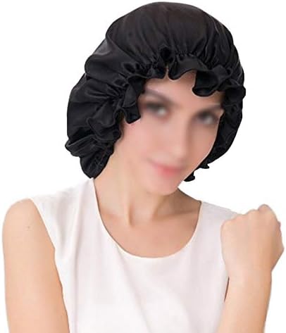 Soft Satin Sleeping Cap，Satin Night Cap Wide Band Hair Bonnet Floral Elastic Sleeping Salon Hat Hair Care Chemo Beanie