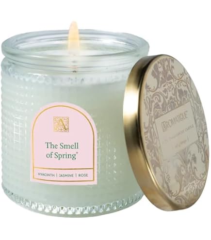 Amazon.com: Smell of Spring 5.5 oz Textured Glass Candle by