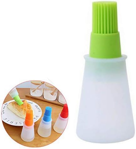 EDIBLE GLITTER Silicon Oil Brush with Container Baking Tool , Standard Size , Multicolour