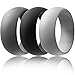 Silicone Wedding Rings, Men's True Pal for Active Guys | 3Pack: Black, Gray, Dark Gray w/ eBook (9)