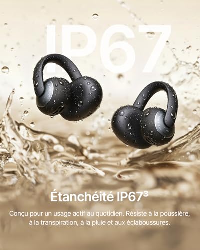 Baseus MC2 Clip-On Free Ear Headphones with CloudComfort 2.0, Hi-Res Audio, LDAC, SuperBass 3.0, Bluetooth 6.0, 4 Mic with AI for Innodal Calls, 55 Hours of Battery Life, IP67, Lightweight 5g