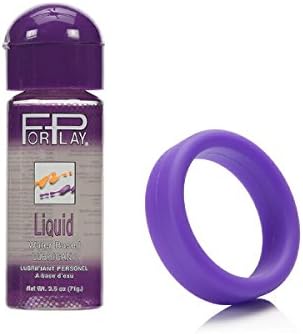 ForPlay Liquid 2.5 Oz Bottle Water-based Formula with Tantus Super Soft Silicone C-Ring Purple