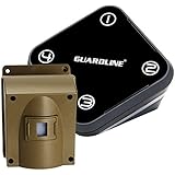 Guardline Wireless Driveway Alarm- Top Rated Outdoor Weatherproof Motion Sensor &amp; Detector- Best DIY Security Alert System- Stay Safe &amp; Protect Home, Outside Property, Yard, Garage, Gate, Pool.