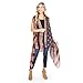 American Flag Print Cardigan - July 4th USA Star & Stripe Patriotic Lightweight Shawl Open Kimono Cardi/Vest Cover (Long Vest)