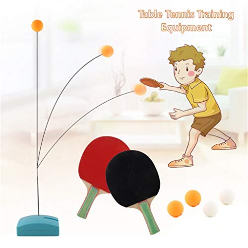 Training Toy for Kids - Table Tennis Trainer with Elastic Soft Shaft, Leisure Decompression Sports 2 Table Tennis Paddle & 4 Ping Pong Balls - Best Interaction Gifts for Boys and Girls (â™¥ A)