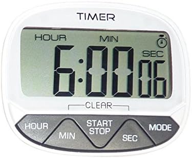 Annser LCD Digital Kitchen Timer Cooking Large Count Down Up Lanyard Hole Clock(white)
