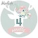 Modish Labels, Monthly Baby Stickers, Baby Milestone Stickers, Photo Prop, Baby Girl, Woodland, Deer, Floral Antlers, Flowers, Baby Shower, Woodland Nursery, Baby Book Keepsake