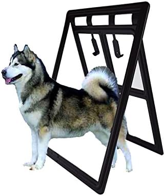 Pet Door Dog Screen Door Lockable Frame Gate for Cats and Dogs