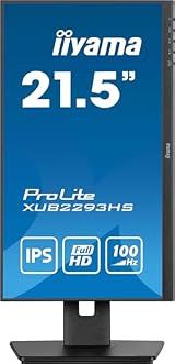 iiyama XUB2293HS-B6 21.5" Full HD IPS 100Hz 1ms Monitor Height Adjust view 2