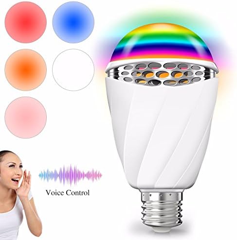 GZDL Smart LED Bulb Color with Voice Control E27 3W Adjustable Dimmable Light Decorative Bulb for Party Lights Bedroom Home Decor
