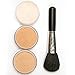iQ Natural Mineral Makeup Starter Kit – Powder Brush, 2 Mineral Foundation Shades, Setting Veil, for Flawless Bare Looking Skin, 4 Piece Full Size Set