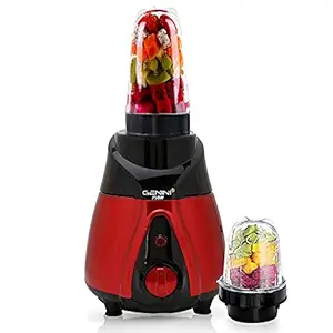 Gemini BTRRMGF 750Watts Mixer Juicer Grinder with 2 Jars (1 Large Bullet and 1 Small Bullet) - Red