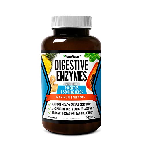 FarmHaven Digestive Enzymes with 18 Probiotics & Herbs Papaya
