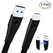 Type C Cable, USB 3.0 A to USB C Charger Data Flat Cable (2-PACK 6.6ft), Built-in Magnet to Absorb Table, for Samsung Galaxy Note 8 S8 Plus Google Pixel LG G6 V20 Nintendo Switch New Macbook (Black)