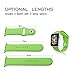 iXCC [3 Pieces] 38mm Apple Watch Band Soft Silicone Sport Style Series 2 Series 1 Men Women [2 Lengths] Large/Small Wrist Strap Replacement - Green