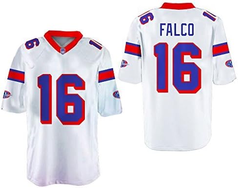 borizcustoms Shane Falco 16 Washington Sentinels Home Football Jersey Replacements Includes League Stitch (42, White)