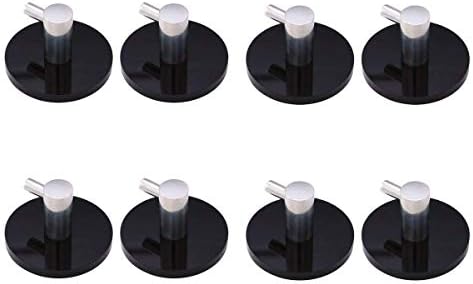 Faxier Acrylic 3m Self Adhesive Hooks Heavy Duty Wall Mounted Hooks Clothes Hangers Hat Sticker for Bathroom,Kitchen, Toilet, Bedroom, Living room, Office (8 PCS)