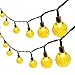 Binval 2-Pack Solar Fairy Crystal String Lights for Outdoor Patio Lawn Landscape Garden Home Wedding Holiday and Christmas decorations[19.7feet - 6m - 30LED-Warm White]