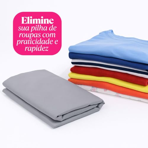 Capa para Tábua de Passar Roupa Forro Térmico Ajustável Regulável Universal Grande Liso Cinza 1,40m x 0,50m