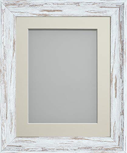 Frame Company Lynton Driftwood Photo Frame with Ivory Mount, A3 for A4, fitted with perspex