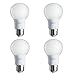 PHILIPS New 60-Watt Equivalent A19 LED Light Bulb Soft White - 2700K – (Pack of 4).