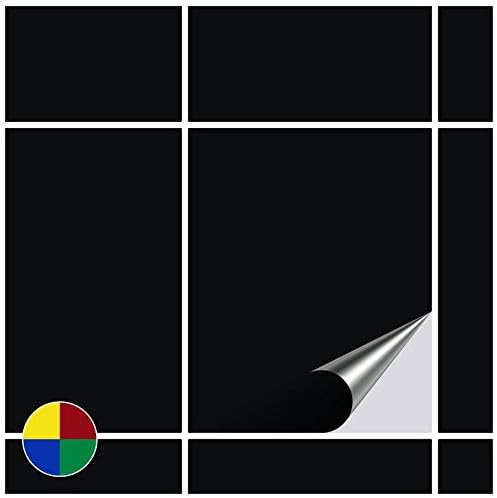 FoLIESEN Tile Sticker 20x25 cm (~ 8x10 Inch) - Tile Stickers for Bathroom & Kitchen - Pack of 50, Black matt