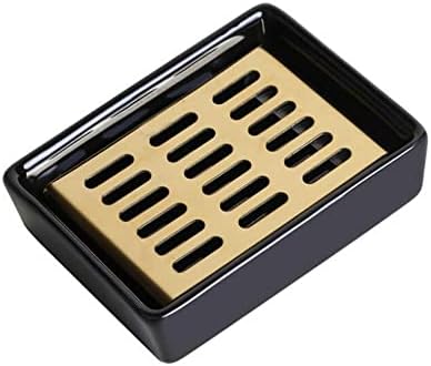 thumbnail image 2 of Ceramic Soap Dish With Double Layer Drain - Bathroom & Shower Soap Holder Tray To Keep Soap Dry 2 of 10