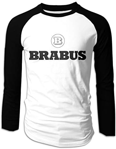 Shijingshan Men's Brabus Logo Long Sleeve T-Shirt Athletic Baseball Tee