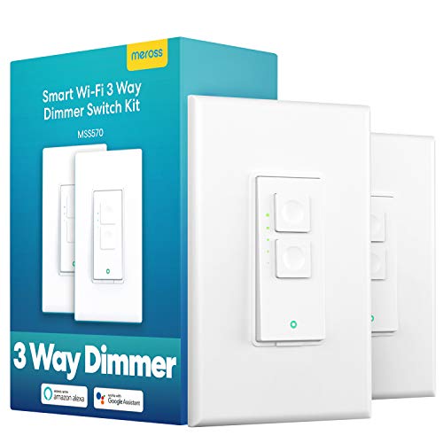 Smart 3 Way Dimmer Light Switch Kit, Meross WiFi Dimmer Switch for