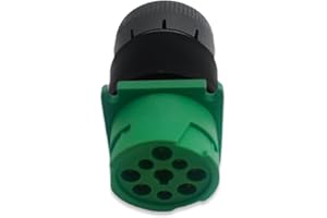 PARANNIC J1939 9Pin Green Type 2 to J1708 6pin CAN3 to CAN1 Adapter Cable (6 Pin Male to 9 Pin Female) for Heavy Duty Trucks 