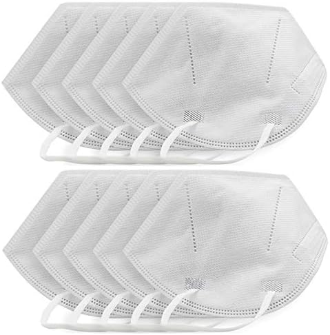 N95 Mask Mouth Face Mask Disposable 95% Filtration Non-woven Fabric Protective Masks for Dust Particles Pollution(10pack)