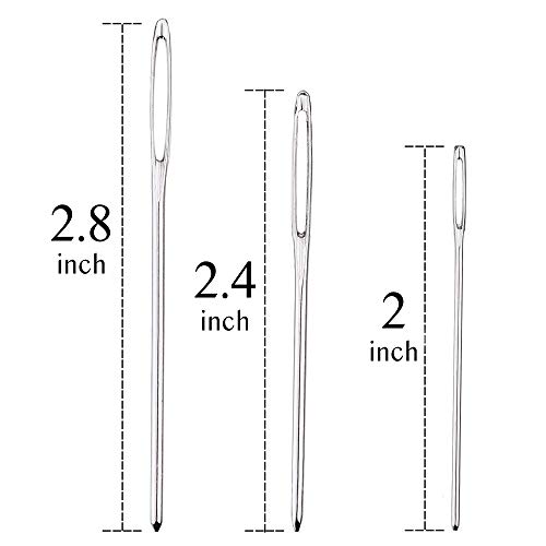 image for UA Crafts Large Eye Blunt Sewing Needles - 9 Pcs Tapestry Stainless St