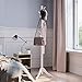 VASAGLE Solid Wood Coat Rack, Free Standing Tree-Shaped Coat Rack with 8 Hooks, 3 Height Options, for Clothes, Hats, Bags, Living Room, Bedroom, Home Office, Cloud White URCR01WT