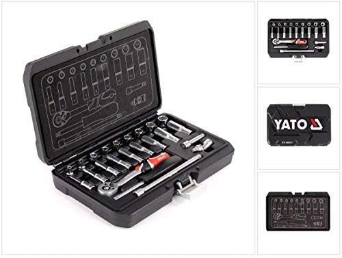 YATO YT-14451 - Socket Set 1/4 "23pcs, Chrome, Variety pack - Image 4