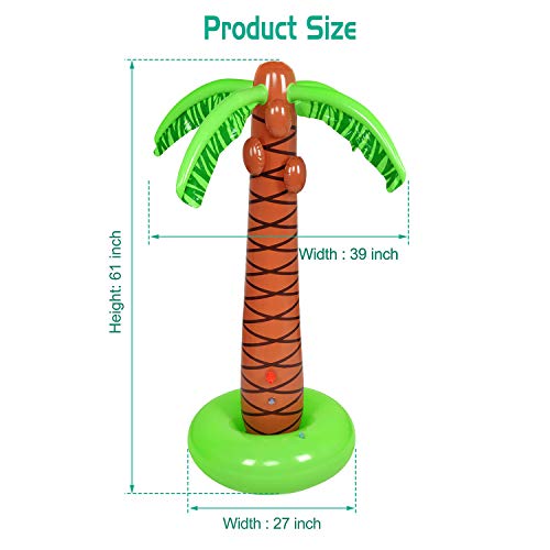 Juboury Palm Tree Sprinkler Inflatable Palm Tree Water Toys - Outdoor Inflatable Ginormous Palm Tree Yard Sprinkler for Kids
