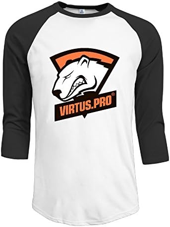 Ouidtk Men's Virtus Pro Half Sleeve T-shirts/3/4 Sleeve Basic Casual Round Neck Top
