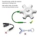 Multi Headphone Splitter, LP 3.5mm Audio Stereo Splitter Cable 3.5mm Male to 5 Port 3.5mm Female for Earphone and Headset Splitter Adapter for iPhone Samsung LG Smartphones Tablets MP3 Players