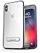 Encased iPhone Xs MAX Belt Clip Case with Holster, Slim Fit Clear Cover with Metal Kickstand (Reveal Series)