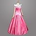 Angelaicos Womens Satin Princess Dress Halloween Cosplay Costume (M, Pink)