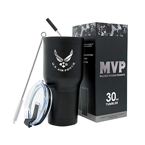 USAF Black Double Wall Vacuum Insulated Travel Mug