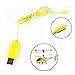 Dacawin RC Helicopter Syma S107 S105 USB Mini Charger Charging Cable Parts (Yellow)