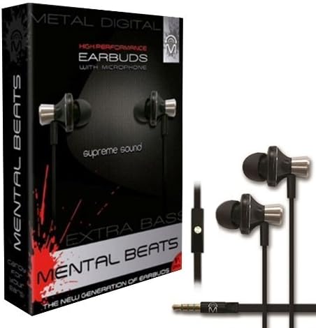 Mental Beats 15689 Mental Beats High Performance Earbuds, Black