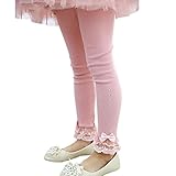 Qiufeng Girls Winter Fall Lace Flowers Bowknot Cotton Pants Leggings 2-6 Years