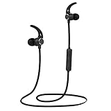 LOBKIN Magnetic Wireless Earbuds Sport in-Ear Headphones, 4.1Lightweight Stereo Bluetooth Earphones, Sweatproof IPX5 Super Sound Quality 6 Hours Play Time Earphones(Black)