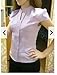 EFINNY Women Office T-Shirt Uniform OL V Neck Henley Blouse Workwear Tops