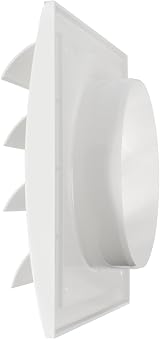 Repa Market White Exhaust Hood Vent 5 Inch with Shutters Pest Guard Flange view 7